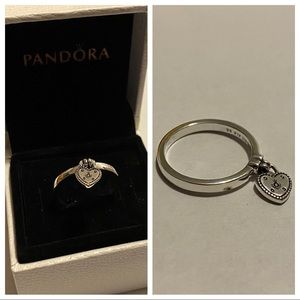 Lock Heart Dangling Ring 💍